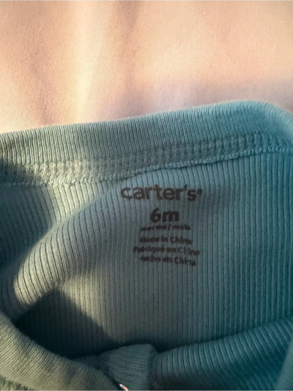 Carter's Baby Footed One-Piece Pajamas - Teal, Aqua, Cream, Light Blue